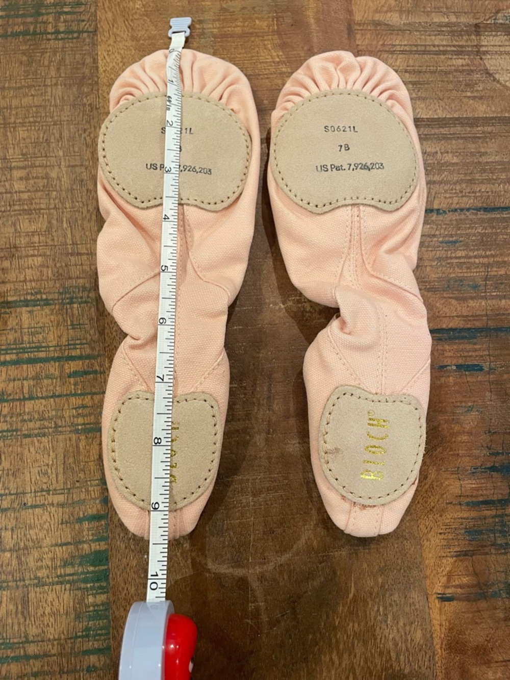 Bloch Ladies Pro Elastic Canvas Ballet Shoes - pink S0621L 7/8 - Picture 4 of 5